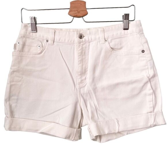 Lauren Jeans Co. Ralph Lauren White Jean Shorts in Size 8 - Picture 1 of 9